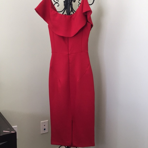 Zara off the shoulder red dress - Picture 5 of 5